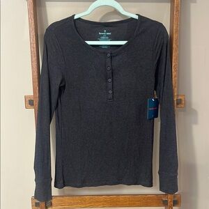 Tommy John Black Long Sleeve Pajama Top